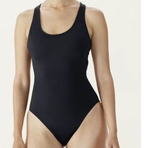 Andie The Cheeky Tulum One Piece Swimsuit Black size L‎ NWT minimalist